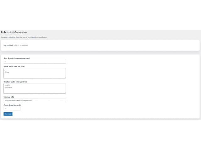 Robots.txt Generator