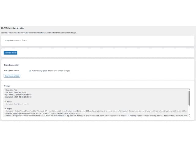 LLMS.txt Generator