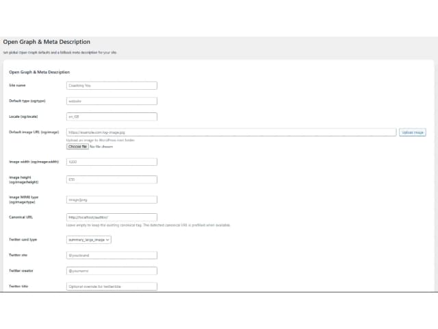 Open Graph & Meta